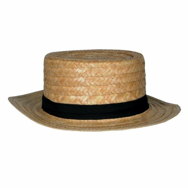 Goldengifts Straw Skimmer Hat - One Size Fits All, 12PK GO2796457